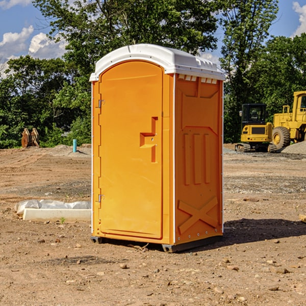 how often are the portable restrooms cleaned and serviced during a rental period in South Boston